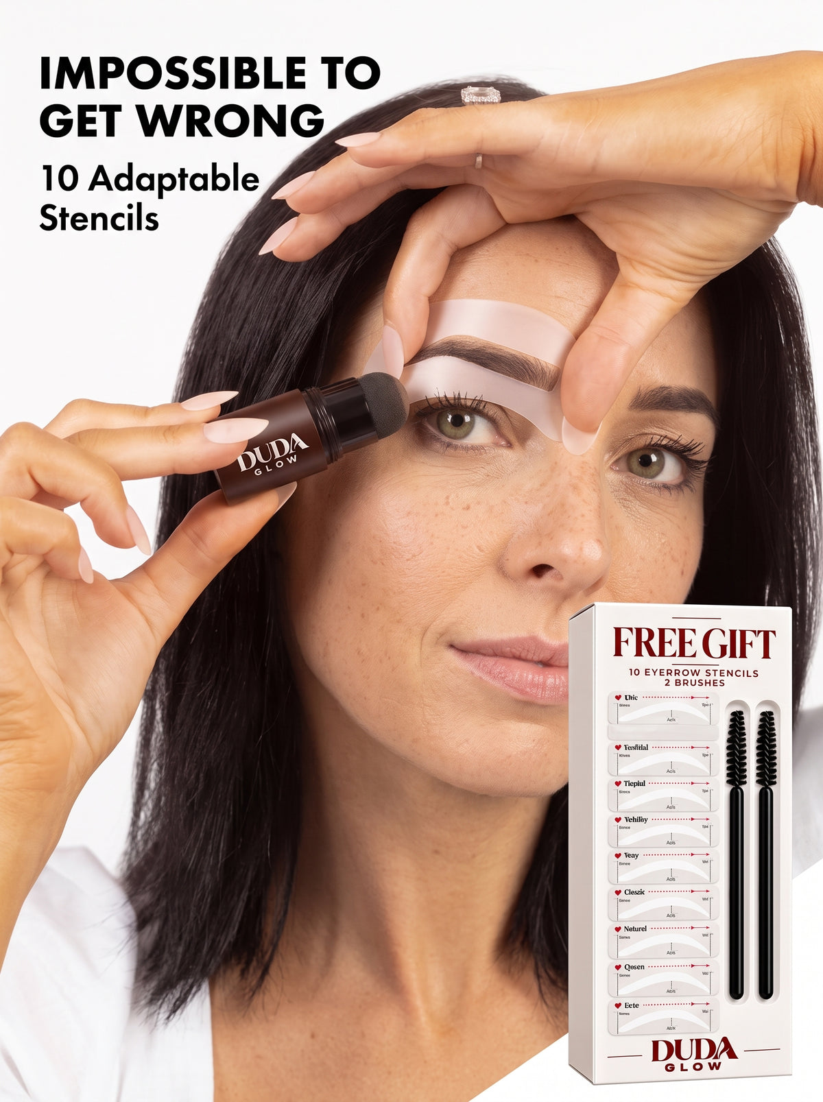 Duda Stamp: Perfect Brow Kit [FREE 10 Stencils]